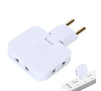 JINGLING Multiprises électriques, rallonges pour Prises | Adaptateur Mural à 3 Voies - Prise de Robinet Murale intérieure Plate multifonctionnelle, 2500W, Gain de Place, Pointe rotative à 180 degrés,