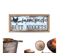JINGLING Panneaux pour Poulailler | Décor Poulailler Signalétique Ferme Extérieur | Art Mural Cadre Bois Décoration Maison Extérieur Cuisine Jardin Ferme Maison Campagne