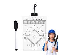 JINGLING Planche de lignes de baseball, de softball - Presse-papiers double face avec stylo effaçable magnétique - Marqueur d'arbitre - Appareils pour les jeux, la -temps et