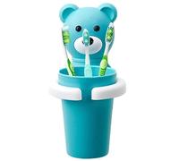 JINGLING Porte-brosse à dents mural pour enfants, motif dessin animé, avec gobelet pour cuisine, chambre à coucher
