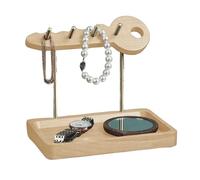 JINGLING Porte-clés d'entrée en Bois, Porte-clés de comptoir | Porte-clés Rustique avec Plateau,Support à Bijoux réutilisable, Porte-clés en Bois pour Salon, Chambre à Coucher