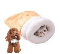 JINGLING Sac de couchage d'hiver pour chat | Nid chaud et doux pour chiot, chat bébé, lit grotte pour temps froid hiver intérieur sommeil nuit pendant la journée siestes abris de sauvetage cabinets