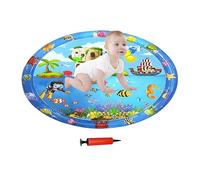 JINGLING Tapis de jeu d'eau pour chien - Jouet interactif pour chat - 99 x 99 cm - Tapis rafraîchissant avec pompe - Jouet interactif pour chiens et chiots - Pour l'extérieur, la pelouse, le jardin