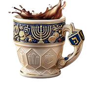 JINGLING Tasses à café - Récipient à boisson de 300 ml avec le design d'un chandelier - Tasse à eau avec une poignée - Pour thé, café, chocolat chaud, lait, eau, café, cuisine et restaurant