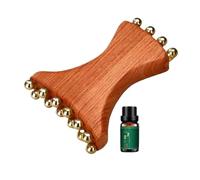 JINGLING Visage Gua Sha Outil de massage en bois et cuivre pour le visage Lifting du visage Gua Sha pour la maison, le travail, les voyages, le soir, pour femmes, mères, épouses et amies