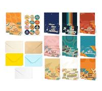 Jingmiger Carte De Remerciement, Lot De 10 Cartes Pour Employés Cadeaux, Papeterie Encouragante Et Inspirante Avec Enveloppes Et Notes, Pour Bureau Personnel Personnel Collègues Équipe