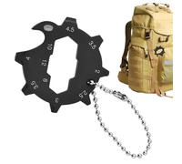 Jingmiger Outil de poche, mini équipement ergonomique, porte-clés décapsuleur, pour le camping, la randonnée, les aventures en plein air, les voyages, les trajets, l'alpinisme, l'exploration urbaine