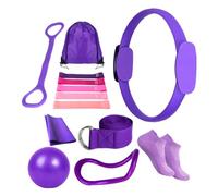 Jingmiger Pilates Essential Kit, Home Pilates Kit, Ensemble De Yoga Et Pilate Femme, Accessoires Entraînement À Domicile Gym Set pour Stabilité Flexibilité Force Corps Enthousiastes Fitness