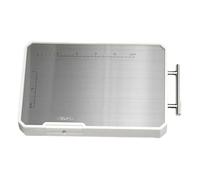 Jingmiger Planche à découper pour la cuisine - En acier inoxydable - Grand format et antidérapante - Grande planche à découper pour la viande, la maison, l'appartement, le restaurant, le camping, la