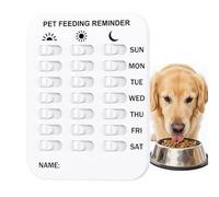 Jingmiger Rappel Nourriture Chien - Panneau Repas Matin Soir Nourri - Aimant de Routine Quotidienne pour Savoir Si Vous Avez Nourri l Animal,pour Routine Maison Quotidienne Frigo Cuisine