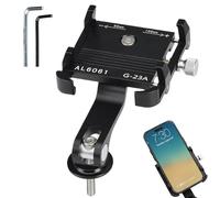 Jingmiger Support de téléphone portable pour vélo, guidon pour smartphone, amortisseur des chocs, pivotant à 180 °, pour moto, navigation en plein air, scooter électrique et voyage