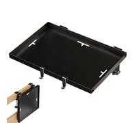 Jingmiger Table de chevet - Étagère suspendue - Peut être posée - Table d'appoint pour chambre d'étudiant - Organiseur pliable avec gestion des câbles pour smartphone, gobelet, livre, lunettes