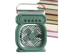 Jingmiger Ventilateur avec Brume | Ventilateur de Bureau Portable,3 Vitesses Circulateur d'Air Rechargeable et Veilleuse pour Chambre Cuisine Extérieur Camping Pique-nique Été