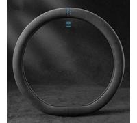 JINGMU Couvre Volant Voiture pour VW Caddy ALLTRACK Caddy III IV 2015-2019, Imperméable Couvre Volant en Cuir Microfibre Respirant et Antidérapant avec Marquage Central,Type-D-Blue