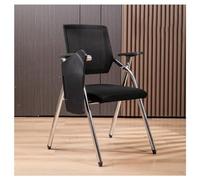 JingNian Chaise de bureau pour élèves avec table connectée, pliable, avec tableau d'accoudoirs, pour salle de classe, formations, conférences (noir)