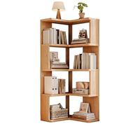 JingNian Étagère D’Angle Multicouche Bibliothèque D’Angle en Forme De L sur Pied avec Rangement Ouvert Étagère D’Affichage pour Salon Bureau À Domicile(4 layers-60cm)