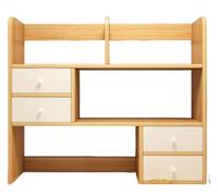 JingNian Étagère De Bureau À Poser, Bibliothèque Organisateur DIY avec 4 Tiroirs, Étagère en Bois pour Bureau, Salon, Maison, Rangement Et Présentation D’Accessoires(B,80x17x80cm)