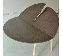 JingNian Grande Table Ronde Pliable avec Plateau en Bois, Gain De Place, Table Ronde Pliante éTanche pour IntéRieur Et ExtéRieur(Size:180cm,Color:B)