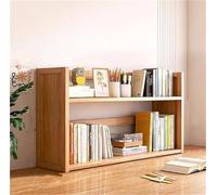 JingNian Petite Étagère De Bureau en Bois, Étagère À Poser sur Bureau 2 Niveaux, Rangement Multifonction pour Maison, Dortoir Et Espace De Travail(Natural 2 Tier,66cm)