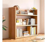 JingNian Petite Étagère De Bureau en Bois, Étagère À Poser sur Bureau 2 Niveaux, Rangement Multifonction pour Maison, Dortoir Et Espace De Travail(Natural 3 Tier,66cm)