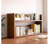 JingNian Petite Étagère De Bureau en Bois, Étagère À Poser sur Bureau 2 Niveaux, Rangement Multifonction pour Maison, Dortoir Et Espace De Travail(Walnut 2 Tier,40cm)