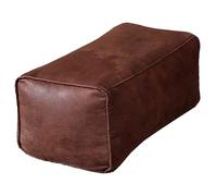 JingNian Pouf Ottoman De Luxe, Poufs Rectangulaires Ou Ronds en Daim, Coussin De Sol, Pouf Ottoman avec Rangement, Repose-Pieds Confortable for Salon Et Chambre(Brown,65x30x24cm(26x12x9in))