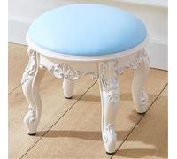 JingNian Pouf Ottoman Rectangulaire avec Coussin en Velours, Pieds Blancs avec Détails Dorés, Repose-Pieds Confortable pour Chambre, Salle de Bain ou Dressing(D)