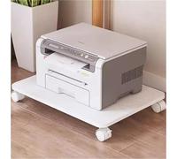 JingNian Support D’imprimante sous Le Bureau avec roulettes, Étagère Mobile pour Imprimante Laser, Copieur Ou Scanner, Chariot De Rangement Compact pour Bureau À Domicile(White,50x45x6.2cm)