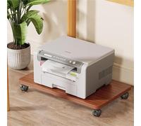 JingNian Support D’imprimante sous Le Bureau avec roulettes, Étagère Mobile pour Imprimante Laser, Copieur Ou Scanner, Chariot De Rangement Compact pour Bureau À Domicile(Walnut,35x30x6.2cm)