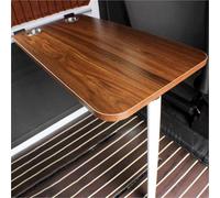 JingNian Table Pliante Murale, Étagère Flottante Gain de Place pour Petits Espaces, Bureau Escamotable avec Supports Réglables en Acier Blanc, Idéal pour Camping, Car Cuisine Bureau Chambre(B)