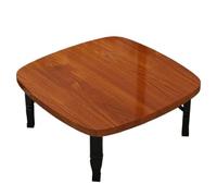 JingNian Table Tatami Pliante Japonaise 80 kg, Table Basse Carrée Gain de Place, Bureau de Sol Multifonction pour Salon Chambre Balcon, Aucun Assemblage Requis(A,60x60cm)
