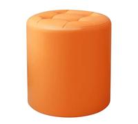 JingNian Tabouret d’Entrée et Repose-Pieds Rond, Siège Invité pour Salon Chambre, Pouf Confortable pour Se Déchausser(Orange,35cm)