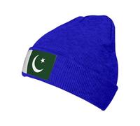 jingong Bonnet tricoté imprimé drapeau du Pakistan - Chapeau d'hiver chaud élégant pour homme et femme, chapeau classique décontracté, convient à un usage quotidien, bleu, Taille unique