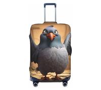 jingong Cartoon Pigeon 1 Housse de protection élastique pour bagage Résistant aux rayures et à la poussière, Noir , S