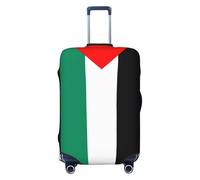 jingong Couvercle de bagage avec imprimé drapeau de la Palestine - Élastique - Résistant aux rayures et à la poussière, Noir , S