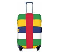 jingong Couvercle de bagage élastique imprimé drapeau de l'Afrique centrale, résistant aux rayures et à la poussière, Noir , M