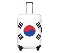 jingong Housse de protection élastique pour bagage avec drapeau de la République de Corée - Résistant aux rayures et à la poussière, Noir , L