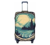 jingong Housse de protection élastique pour bagage avec inscription « Not All Who Wander are Lost » - Pour adulte, blanc, S