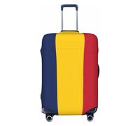 jingong Housse de protection élastique pour bagage avec motif drapeau du Tchad - Résistant aux rayures et à la poussière, Noir , M