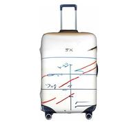 jingong Housse de protection élastique pour valise de voyage Motif formule mathématique, blanc, L