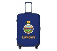 jingong Kansas State Housse de protection élastique pour bagages de voyage résistante aux rayures et à la poussière, Noir , S