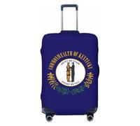 jingong Kentucky State Flag Protection de couvercle de bagage élastique résistant aux rayures et à la poussière, Noir , XL