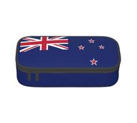 jingong Sac de rangement de grande capacité avec drapeau de la Nouvelle-Zélande, convient pour les voyages, les fournitures de bureau, le maquillage et l'organisation de bureau, Noir , Taille unique