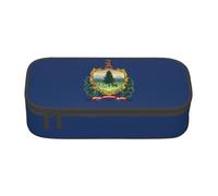 jingong Sac de rangement de grande capacité avec drapeau de l'État du Vermont, convient pour les voyages, les fournitures de bureau, le maquillage et l'organisation de bureau, Noir , Taille unique