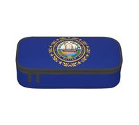 jingong Sac de rangement de grande capacité avec drapeau du New Hampshire, convient pour les voyages, les fournitures de bureau, le maquillage et l'organisation de bureau, Noir , Taille unique