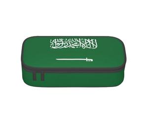 jingong Sac de rangement de grande capacité, motif drapeau de l'Arabie Saoudite, convient pour les voyages, les fournitures de bureau, le maquillage et l'organisation de bureau, Noir , Taille unique