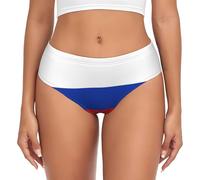 jingong Sous-vêtement triangle imprimé drapeau russe pour femme, short basique pour femme, sous-vêtement élastique doux et confortable, Noir , XL