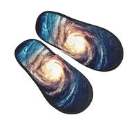 jingong Univers Voie Lactée Galaxy Imprimé Pantoufles Mode Coton Pantoufles pour Automne Hiver Confortable Chaud Maison Chaussures