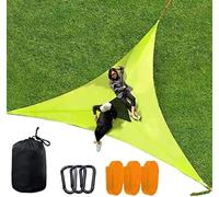 JINGPINGGE Hamac Triangulaire Aérien, Hamac Portable pour Plusieurs Personnes, Vert, 4M, FR