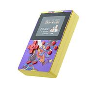 JINGQII Console de jeu portable rétro, console de jeu vidéo rétro portable avec écran de 500 jeux de 2,8 pouces pour connecter la télévision et cadeau de 2 joueurs pour adultes enfants (violet)